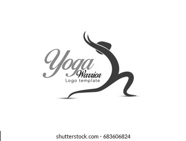 Yoga Warrior logo template