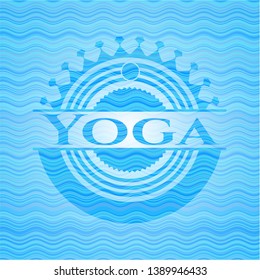 Yoga water badge. Vector Illustration. Detailed.