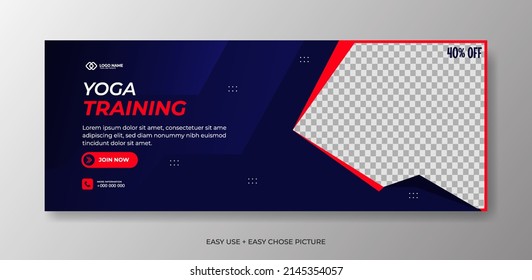Yoga Web banner template minimalist simple
