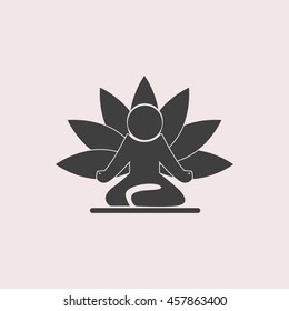 Yoga web icon. Isolated illustration