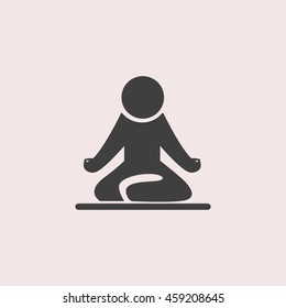 Yoga web icon. Isolated illustration