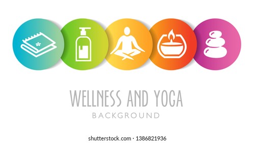 Yoga And Wellness Background - can be used as an illustration or banner for a yoga or wellness studio