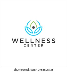 Yoga Wellness Center Logo Health Design Stock Vector (Royalty Free ...