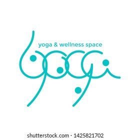 Yoga and Wellness Logo Design Concept.  Template for yoga center, spa center or yoga studio.  