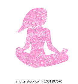 Yoga woman illustration design