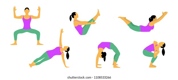 Yoga woman poses