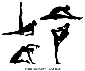 yoga woman silhouette