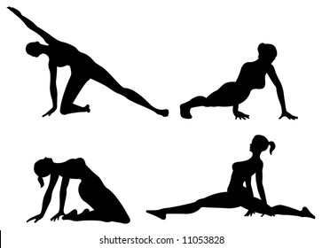 yoga woman silhouette