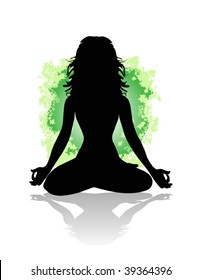 yoga woman silhouette