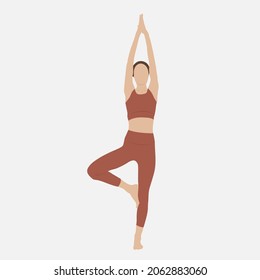 yoga woman simple flat design