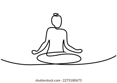 yoga woman sitting hinduism lifestyle minimal line art