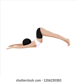 Yoga woman. Vector illustration