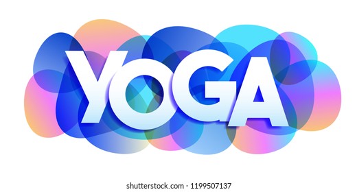 Yoga word vector banner