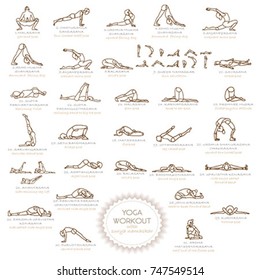 yoga workout  with sun salutation