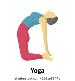 Yoga workout Vector Icon which can easily modify or edit