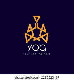 Yoga and yogi logo vector illustrations
