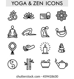 Yoga and zen icons