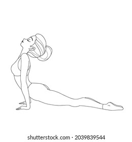 Yoga,vector illustration ,line isolated on white background