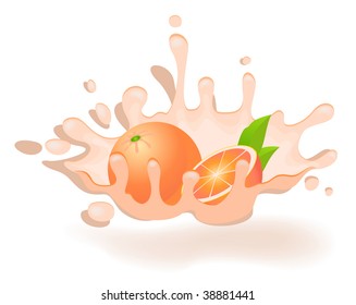  yoghurt with fresh grapefruit on a background for design