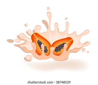 yoghurt with fresh papaya