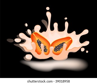 yoghurt with fresh papaya