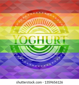 Yoghurt lgbt colors emblem 