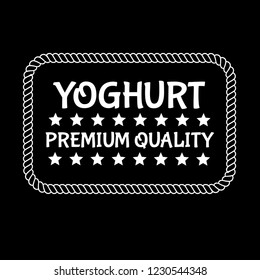 Yoghurt premium quality emblem, label, badge,sticker. premium quality package label. vintage stamp. designed for product