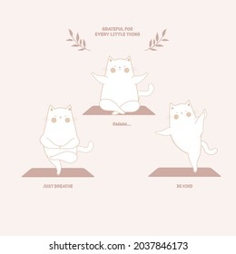 yogi cat, cute cat doing yoga