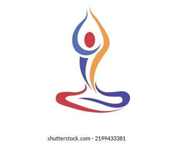 
Yogi in the lotus position. Logo for studio, salon. Lotos vector logo