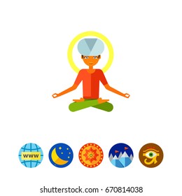 Yogi Vector Icon