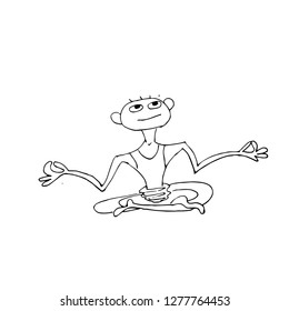 Yogi. Vector illustration.