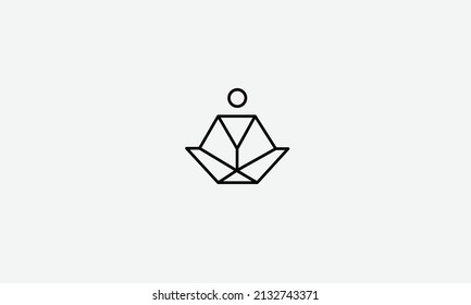 Yogic yoga vector logo design