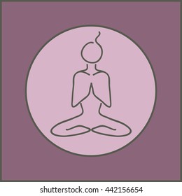 Yogin lineart icon logo