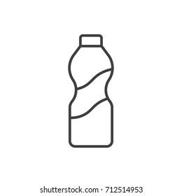 Yogurt bottle line icon.