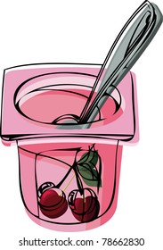yogurt cherry line