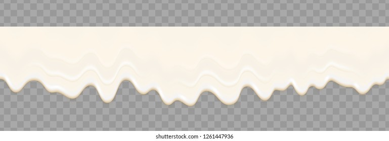 Yogurt creamy liquid or cream melt splash flowing background. Vector white milk splash or ice cream flow soft seamless texture. Repeat gradient mesh.