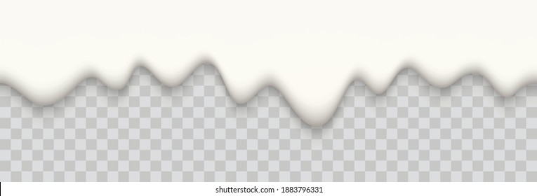 Líquido cremoso de yogur. Textura sin brillo sobre un fondo transparente.