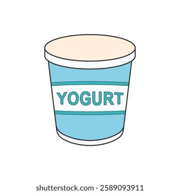 yogurt cup flat design vector design illustration