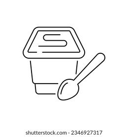 Yogurt cup icon design. isolated on white background. vector illustration
