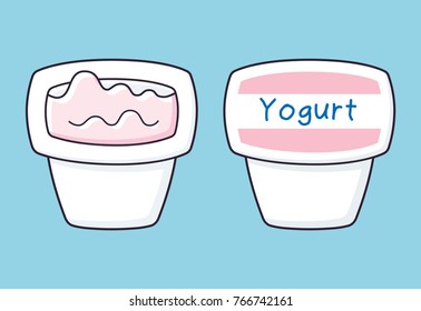 Yogurt cup isolated