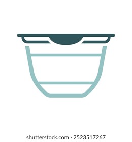 Yogurt cup, plastic container vector icon. Dairy product sign. Graph symbol for cooking web site and apps design, logo, app, UI