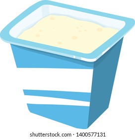 yogurt in a cup vector illustration
