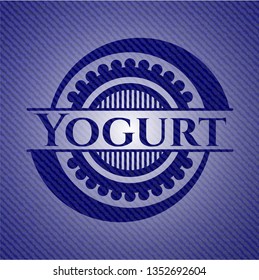 Yogurt denim background