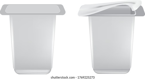 yogurt disposable cup illustration vector