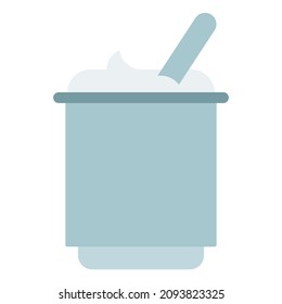 ilustración vectorial de yogurt clipart plana