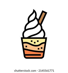 yogurt ice cream color icon vector. yogurt ice cream sign. isolated symbol illustration