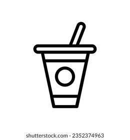 yogurt icon line style vector