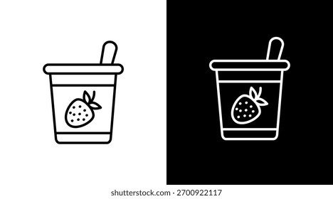 Iogurte Ícone Definir Coleção de Vários Estilos