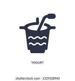 yogurt icon. Simple element illustration from fast food concept. yogurt editable symbol design on white background. Can be use for web and mobile.
