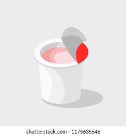 Yogurt icon vector.